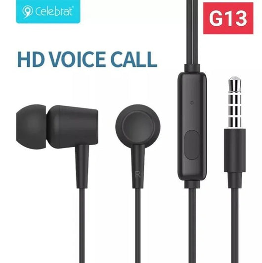 EARPHONE-CELEBRAT BASS-G13-BLACK - 14 Day Warranty.