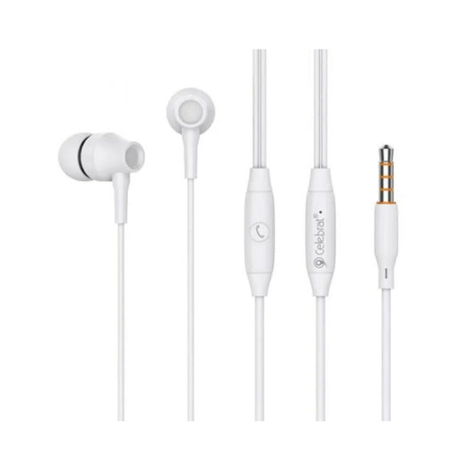 EARPHONE-CELEBRAT-WIRED-G25-WHITE - 14 Day Warranty.