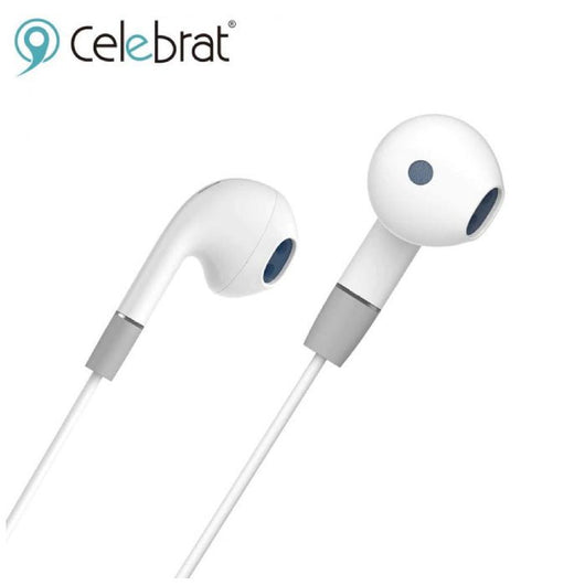 EARPHONE-CELEBRAT-WIRED-G8-WHITE - 14 Day Warranty.