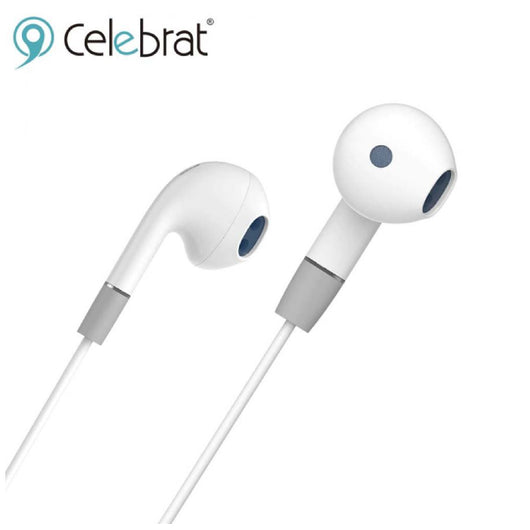 EARPHONE-CELEBRAT-WIRED-G8-WHITE - 14 Day Warranty.