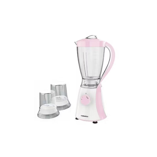 Electric Blender-TORNADO-600 Watt-1.5 Liter-2 Mills-Black-Egypt-1Yrs / TB-600/2-ROSE.