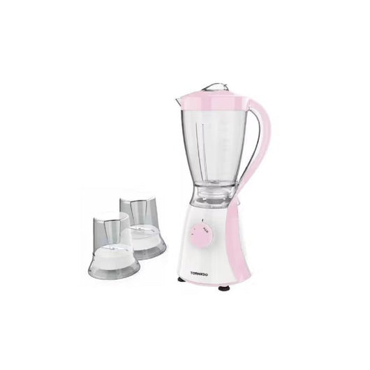 Electric Blender-TORNADO-600 Watt-1.5 Liter-2 Mills-Black-Egypt-1Yrs / TB-600/2-ROSE.