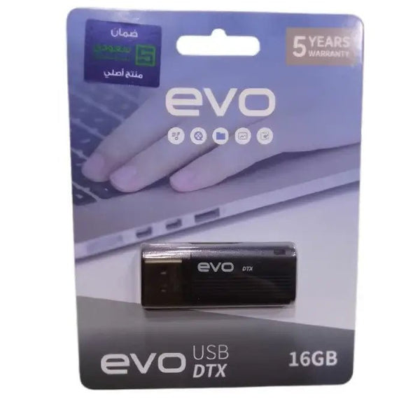 EVO DTX Flash Memory, 16GB, USB 2.0, Black, SGK-USB-S20-2016.