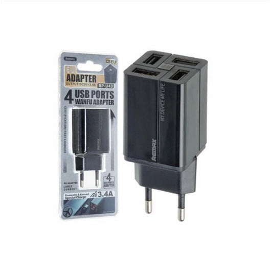 FAST CHARGER-REMAX-RP-U43-4USB - 14 Day Warranty.