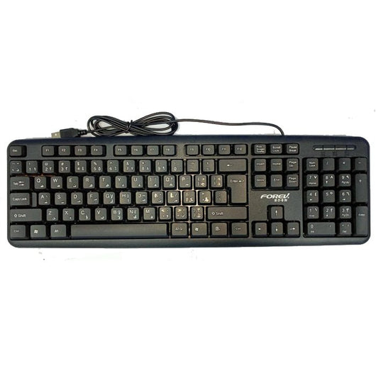 Forev FV-F60 Keyboard And optical Mouse Wired Set Black.