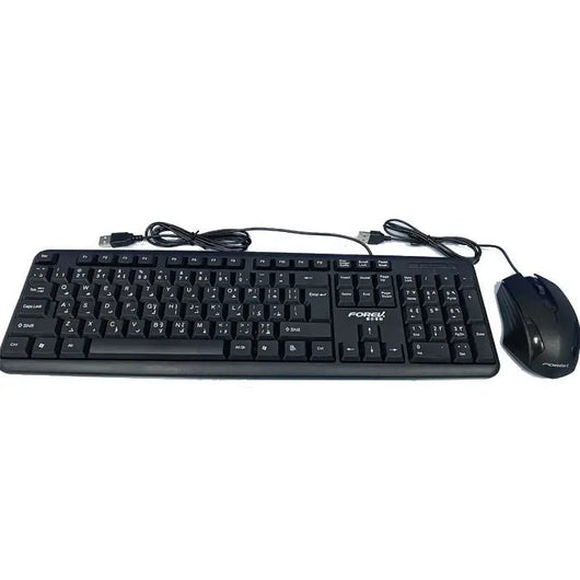 Forev FV-F60 Keyboard And optical Mouse Wired Set Black.