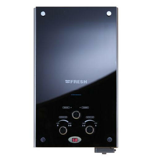 Water Heater-Fresh-Gas-10 Liters-Digital-Crystal-With Adaptor-Black-Egypt-3Yrs / 500010985.