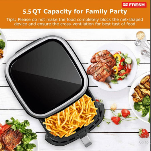 Air Fryer-FRESH-1800 Watt-7 Liter-LED Display-Black-Egypt-1Yrs / AFF-1800B / 500017864.