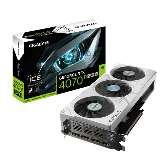 VGA-GIGABYTE-NVIDIA GeForce RTX 4070 TI SUPER EAGLE OC ICE 16G / GV-N407TSEAGLEOCICE.