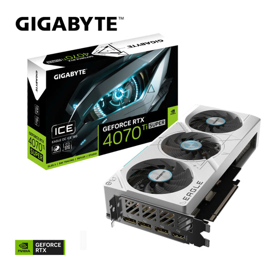 VGA-GIGABYTE-NVIDIA GeForce RTX 4070 TI SUPER EAGLE OC ICE 16G / GV-N407TSEAGLEOCICE.