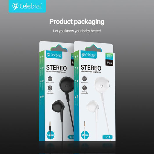 HEADSET-CELEBRAT-G34-WHITE - 14 Day Warranty.
