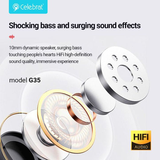 HEADSET-CELEBRAT-G35-WHITE - 14 Day Warranty.