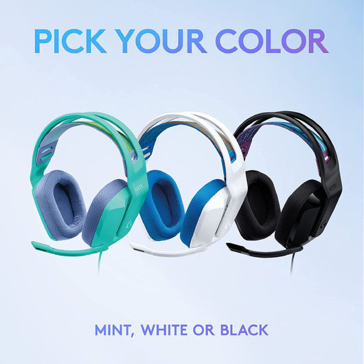 HEADSET-LOGITECH-G335-WIRED-GAMING-3.5M-WHITE  (981-001018).