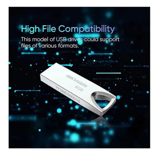 Hikvision M200 64GB USB 2.0 USB Flash Drive - Metal Silver.