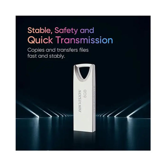 Hikvision M200 8GB USB 2.0 USB Flash Drive - Metal Silver.