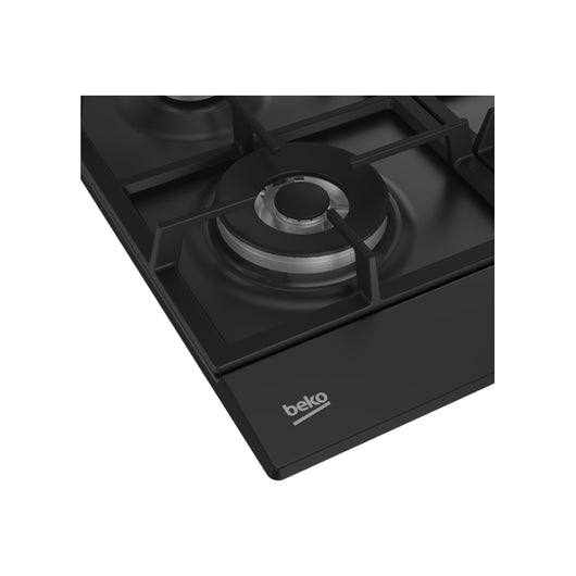 Hob-Beko-Built in-Gas-4 Burners-60 cm-Full safety-Black Glass-Turky-5Yrs / HILW 64222 SE.