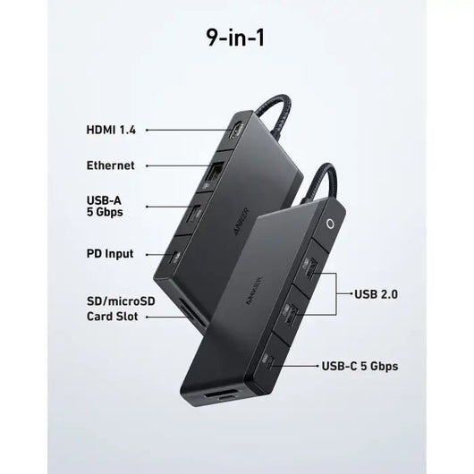 Hub-Anker-552 USB-C-9-in-1 4K HDMI-Black ( A8373H11 ).