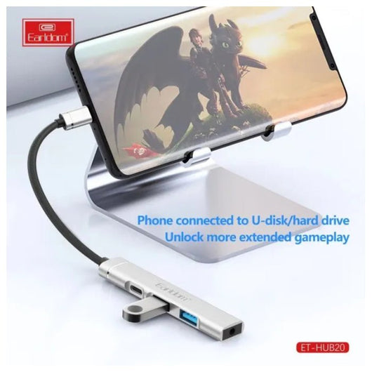 HUB-EARLDOM-4 PORT- USB-C -ET-HUB20 - 14 Day Warranty.