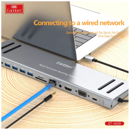 HUB-EARLDOM-HD ADAPTER-14 In 1- USB-C -ET-W28 - 14 Day Warranty.