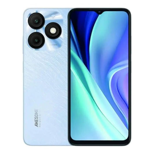 Itel A50 Dual SIM 128GB, (3+5)8GB RAM, 4G LTE, Dynamic Bar - Cyan Blue.