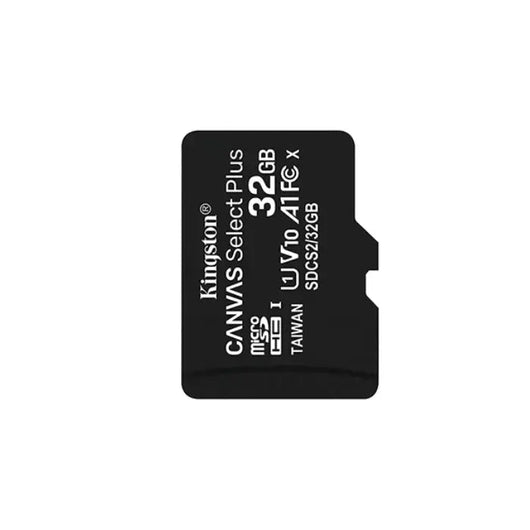 Kingston 32GB micSDXC Select Plus Memory Card + SD Adaptor, SDCS2/32GB - Black.