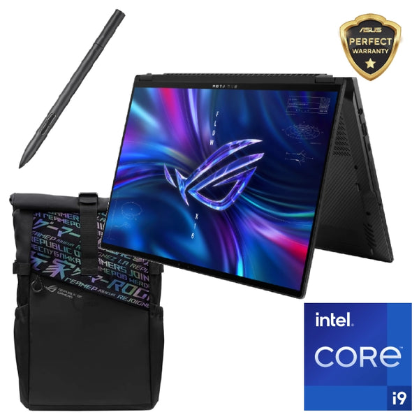 LAPTOP-ASUS-ROG Flow X16-GV601VU-NF060W-CI9-13900H-16G-1T.SSD-NVIDIA GeForce RTX 4050 6G DDR6-16 Inch QHD+ (2560 x 1600) WQXGA 240Hz-WIN11-ROG BackPack/PEN.