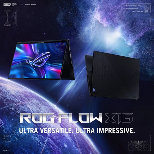 LAPTOP-ASUS-ROG Flow X16-GV601VU-NF060W-CI9-13900H-16G-1T.SSD-NVIDIA GeForce RTX 4050 6G DDR6-16 Inch QHD+ (2560 x 1600) WQXGA 240Hz-WIN11-ROG BackPack/PEN.