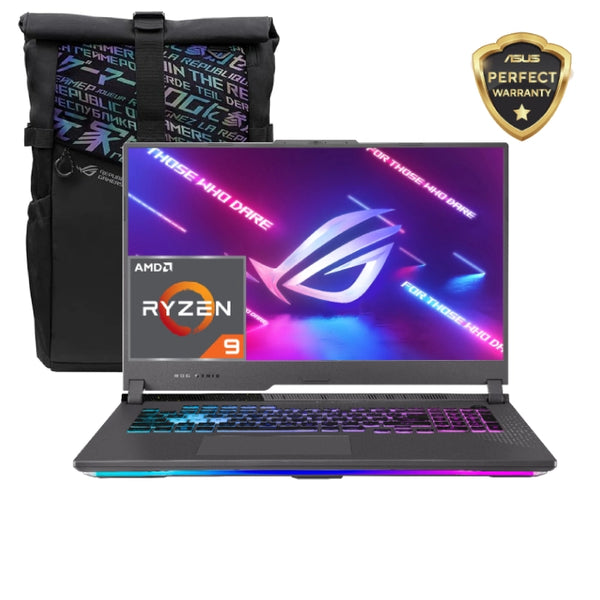 LAPTOP-ASUS-ROG Strix-GAMING-G17-G713PV-HX174W-AMD-R9-7940HX-16G-1T.SSD-NVIDIA GeForce RTX 4060 8G DDR6-Graphics-17.3 Inch FHD (1920 x 1080) 144Hz-WIN11 / 90NR0C34-M00DS0.
