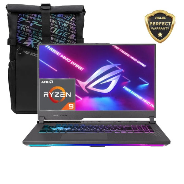 LAPTOP-ASUS-ROG Strix-GAMING-G17-G713PV-HX174W-AMD-R9-7940HX-16G-1T.SSD-NVIDIA GeForce RTX 4060 8G DDR6-Graphics-17.3 Inch FHD (1920 x 1080) 144Hz-WIN11 / 90NR0C34-M00DS0.