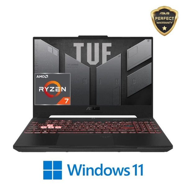LAPTOP-ASUS-TUF-A15-FA507NVR-LP007W-AMD-R7-7435HS-16G-512G.SSD-NVIDIA GeForce RTX 4060 8G DDR6-15.6 Inch FHD (1920 x 1080) 144Hz-JAEGER GRAY-WIN11-Jaeger Gray / 90NR0JK8-M00170.