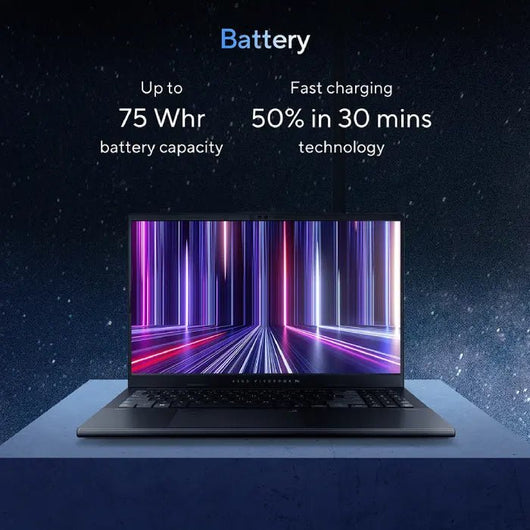 LAPTOP-ASUS-Vivobook Pro 15 -N6506CU-MA014W- Core ULTRA9-285H-24G-2T SSD-RTX 4050 6GB -15.6 Inch OLED 3K (2880 x 1620) -WIN 11 EARL GRAY / 90NB15E3-M00380.