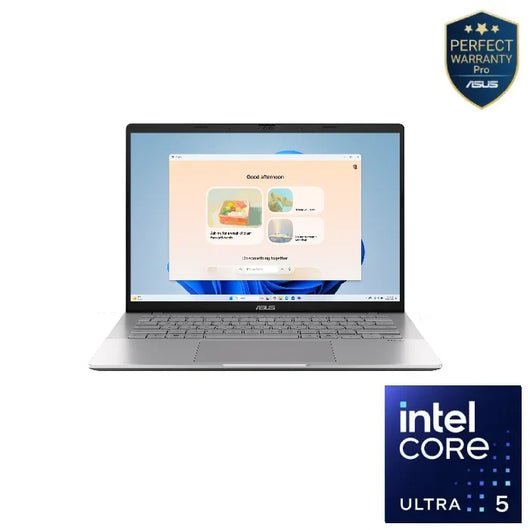 LAPTOP-ASUS Vivobook S14 -S3407CA-LY065W-Ultra5 Processor 225H-16GB-512G.SSD-Intel® Graphics-14 INCH WUXGA (1920 x 1200)60HZ-Win 11 HOME-COOL SILVER /90NB16J1-M00410.