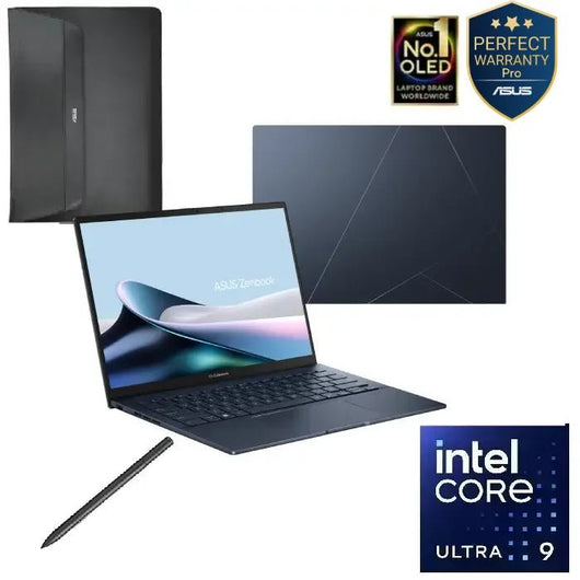 LAPTOP-ASUS-Zenbook 14-UX3405CA-PZ252W- CORE ULTRA9-285H-16G-1T SSD-Intel® Arc™ Graphics-14 INCH OLED WQXGA+ BEND GLARE TOUCH(OGM)400NITS(HDR)DCI-P3 100%(120HZ)-NB(PZ)-WIN 11 PONDER BLUE / 90NB14W3-M00BN0.