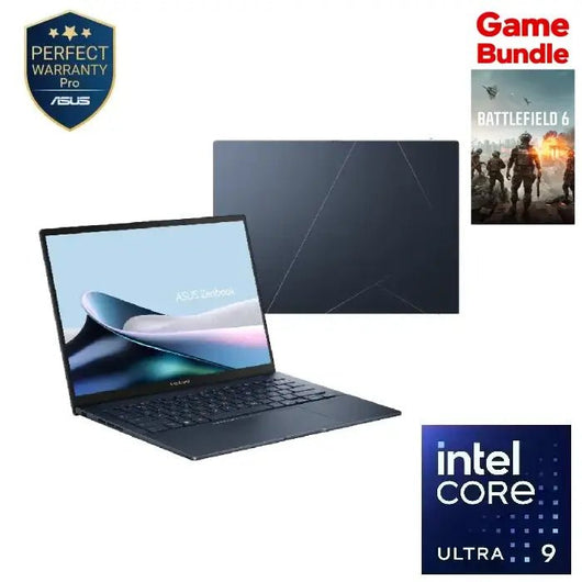 LAPTOP-ASUS-Zenbook 14-UX3405CA-PZ252W- CORE ULTRA9-285H-16G-1T SSD-Intel® Arc™ Graphics-14 INCH OLED WQXGA+ BEND GLARE TOUCH(OGM)400NITS(HDR)DCI-P3 100%(120HZ)-NB(PZ)-WIN 11 PONDER BLUE / 90NB14W3-M00BN0.
