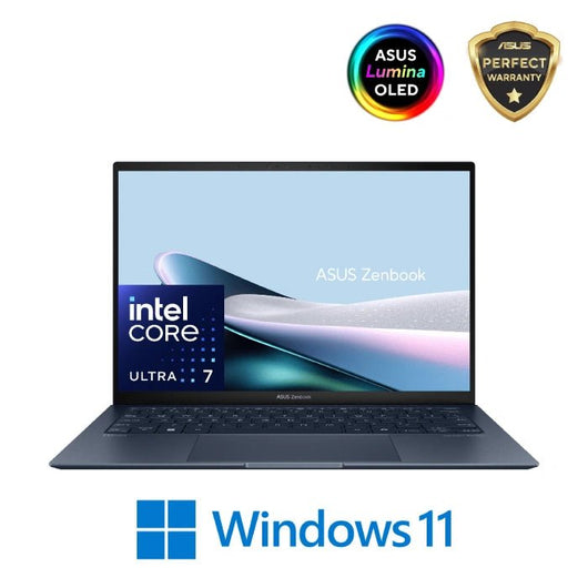 LAPTOP-ASUS-ZenBook S13 OLED-UX5304MA-NQ007WS- Core Ultra 7-155U-16G-1T.SSD-Intel Graphics-13.3 Inch 3K (2880 x 1800) OLED 60Hz -WIN11-PONDER BLUE-Sleeve/AI Co-pilot key (90NB12V3-M00940).
