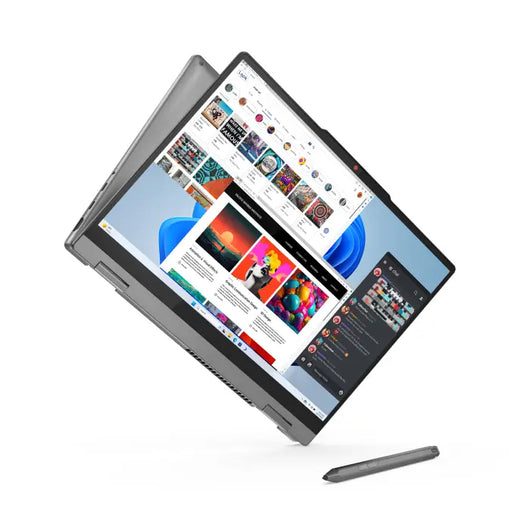 LAPTOP-LENOVO-IDEAPAD 5-14IRU9-2 IN 1-CI7-150U-16G-512G.SSD-Intel Graphics-14 WUXGA TS (1920x1200) IPS 300nits Glossy-Lenovo® Digital Pen 2-WIN 11- LUNA GREY-2Yrs / 83DT008YED.