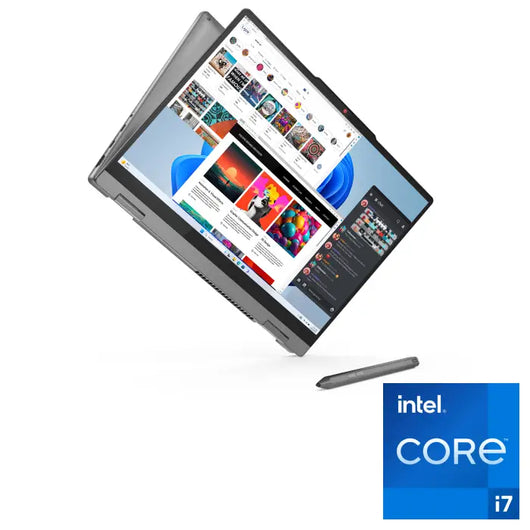 LAPTOP-LENOVO-IDEAPAD 5-14IRU9-2 IN 1-CI7-150U-16G-512G.SSD-Intel Graphics-14 WUXGA TS (1920x1200) IPS 300nits Glossy-Lenovo® Digital Pen 2-WIN 11- LUNA GREY-2Yrs / 83DT008YED.
