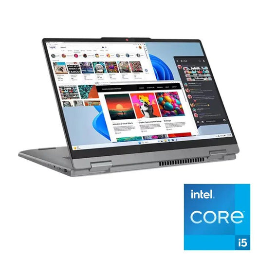 LAPTOP-LENOVO-IDEAPAD 5 -2 IN 1-14IRU9- Core 5 -120U-8G-512G.SSD-Intel Graphics-14 WUXGA TS (1920x1200) IPS-Backlit Keyboard Arabic-WIN 11- LUNA GREY-2Yrs / 83DT0090ED.