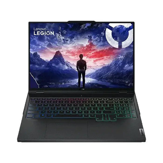 LAPTOP-LENOVO-LEGION-Pro 7-16IRX9H-CI9-14900HX-32G-1T.SSD-NVIDIA GeForce RTX 4090 16G DDR6-16 Inch WQXGA 2040MHz-Per key RGB Backlit (with Lighting Lens) Keyboard Arabic-WIN11- 4 Switchable Keycaps+Mouse Pad- Eclipse Black-2Yrs / 83DE0093ED.