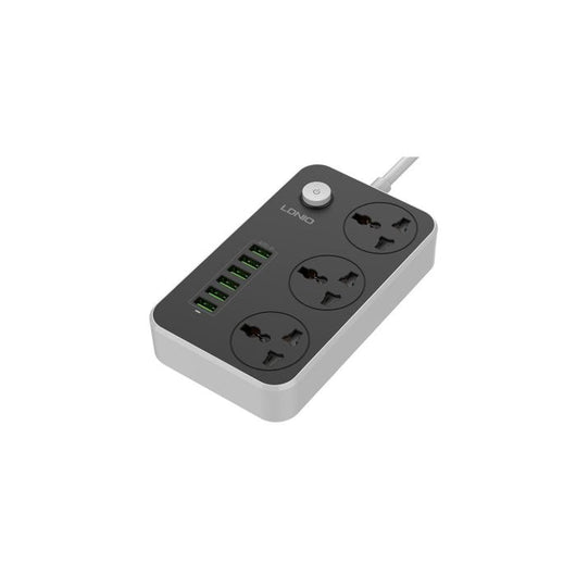LDNIO SC3604 Power Strip With 3 Sockets & 6 USB Ports - Black 14 Day Warranty.