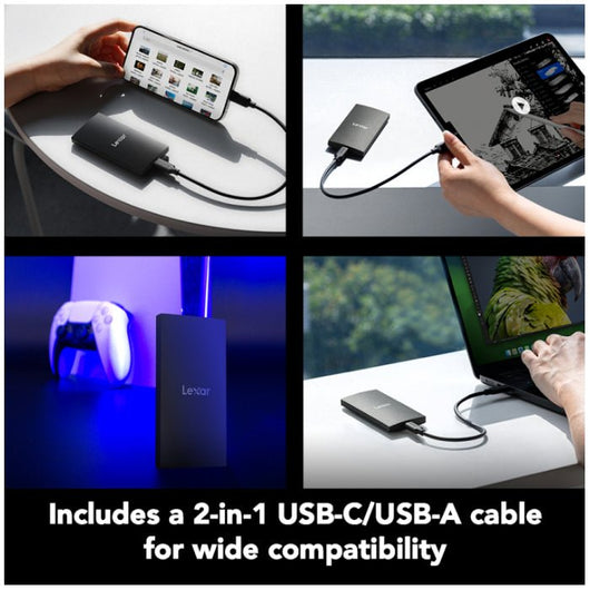 Lexar SL300 2TB Portable External SSD Drive.