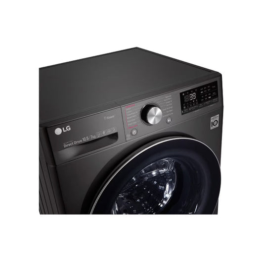Washing Machine-LG-Inverter-Digital-10.5 kg/7kg dryer-1400 RPM-Black Steel-10Yrs / F4V9RCP2E.