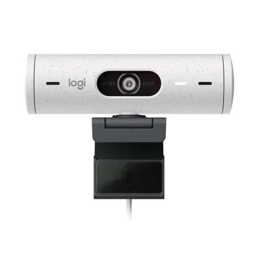Logitech Webcam Brio 500 Full HD 1080p webcam with light correction, auto-framing, and Show Mode Off White 960-001428.