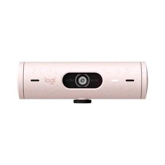 Logitech Webcam Brio 500 Full HD 1080p webcam with light correction, auto-framing, and Show Mode Rose 960-001421.