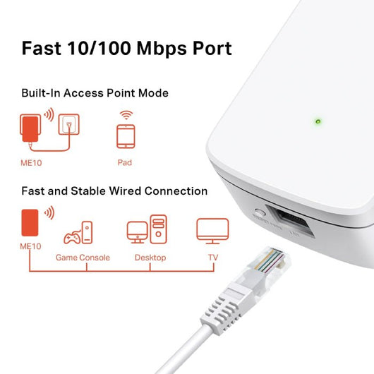 MERCUSYS-WI FI RANGE EXTENDER-ME10-300 Mbps.