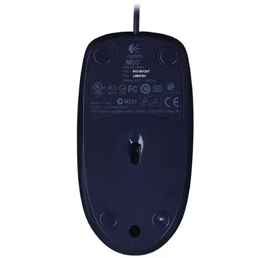 MOUSE-LOGITECH-USB-M90-BLACK (910-001793).