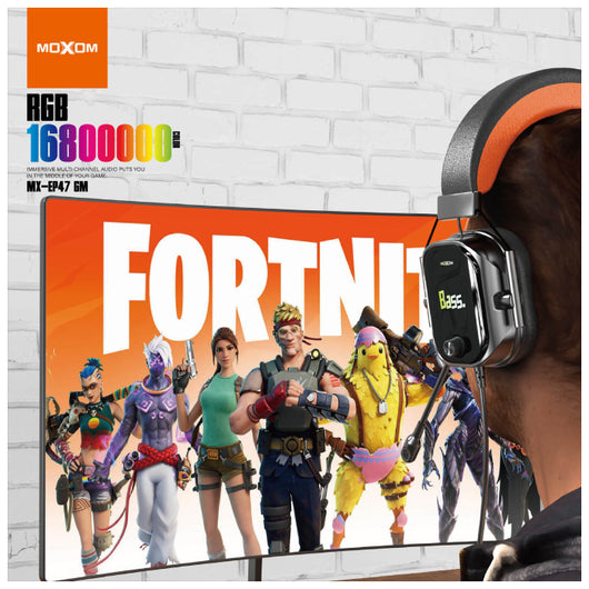 MOXOM MX-EP47 GM, Gaming Headset with Professional Microphone Surround Sound - Black 14 Day Warranty.