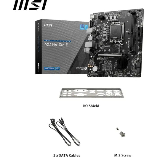 MSI INTEL PRO DDR5 H610M-E LGA1700 Motherboard