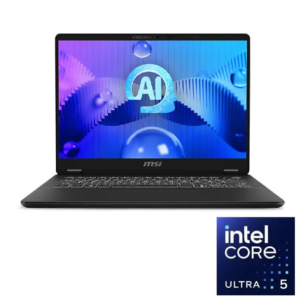 MSI Prestige 14 AI Evo C1MG Laptop, Intel Core Ultra 5 125H, 16GB RAM, 512GB SSD, Intel Arc Graphics, 14” FHD 60Hz, Win11, Stellar Gray 9S7-14N111-027.