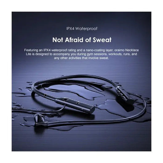 Oraimo Necklace Lite OEB-311 Bluetooth Neckband Wireless in Ear Earphones - Black